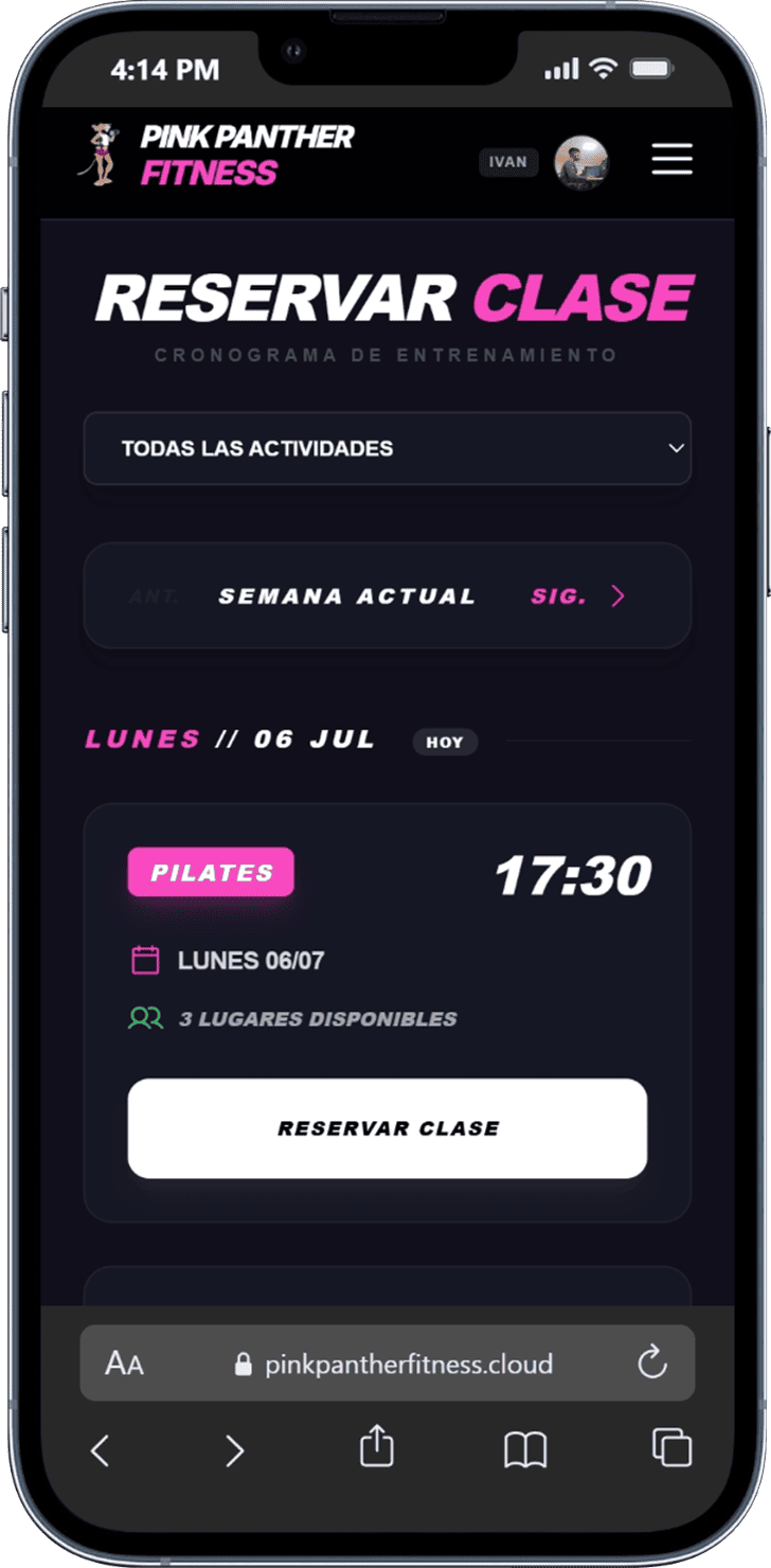 App Cliente Reservas